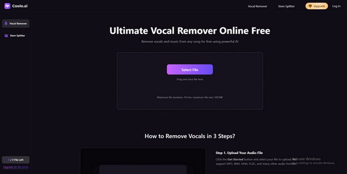 01 Coolo AI vocal remover
